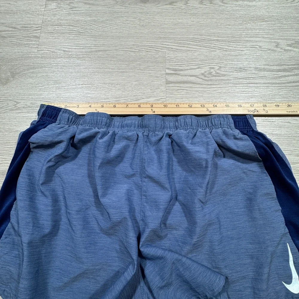 Nike Men's Running Shorts Dri-FIT Blue XXL Built-in Liner Back Pocket Reflective